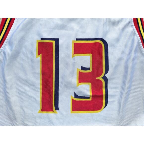 Felipe LOPEZ St John's Red Storm 90s STARTER jersey L white NCAA basketball vtg - Picture 8 of 11